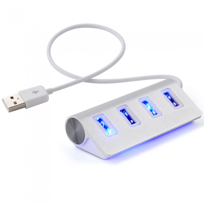 鋁合金4口USB2.0HUB